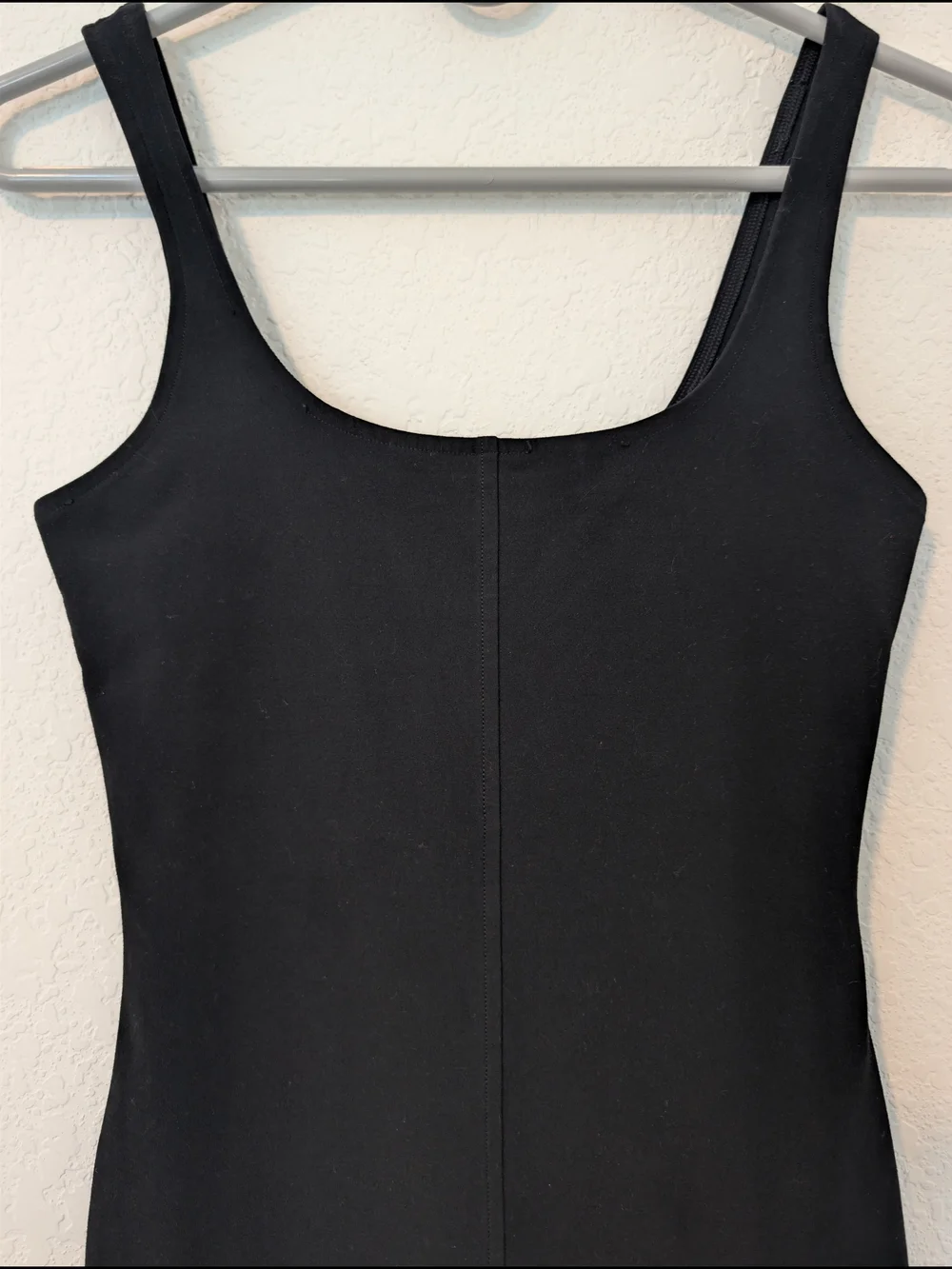 Alo Black Square Neck Fitted Bodycon Alosoft Head Start Mini Tank Dress SM - Picture 7 of 11